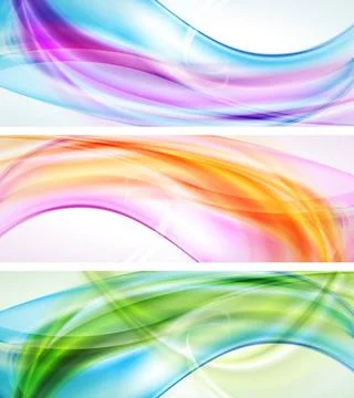 Set of abstract multicolored banners. Eps 10 vector Set of abstract multic... Foto stock
