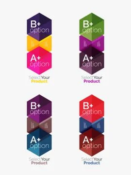 Set of abstract option navigation templates Stock Illustration