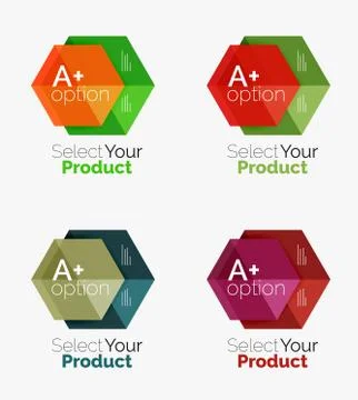 Set of abstract option navigation templates Stock Illustration