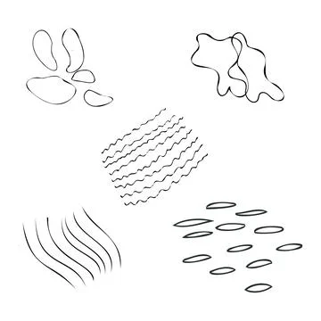 Set of abstract organic elements for poster design Stock Illustration