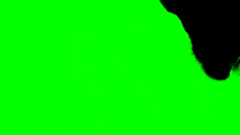 Set of abstract paint, ink bloom splatters, black droplets falling on chroma key Stock Footage 140981831