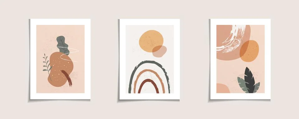 Set of Abstract Paintings Stock Illustration