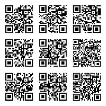 Set of Abstract QR codes Illustrazione stock