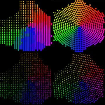 Set of Abstract rainbow colorful background. Stock Illustration
