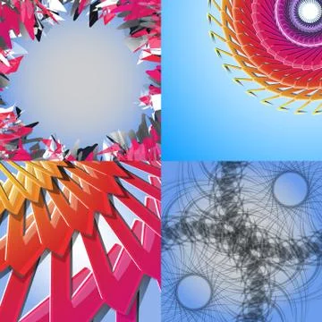 Set of Abstract Rainbow concept background. Vector Stock Illustration