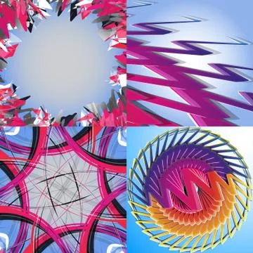 Set of Abstract Rainbow concept background. Vector Stock Illustration