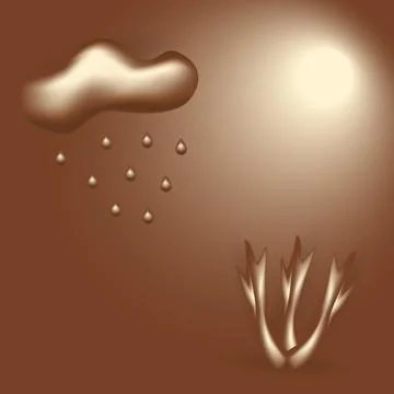 Set of abstract realistic graphic elements in trendy chocolate tints. Vector 3d イラスト素材