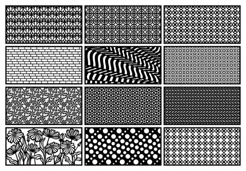 Set of abstract rectangular horizontal panels.  Stock Illustration