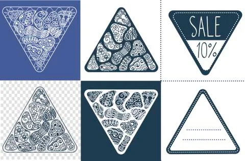 Set of abstract sales  triangle Stock Illustration