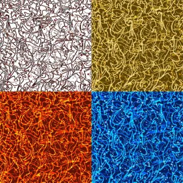 Set abstract seamless backgrounds Stock Illustration