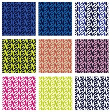 Set of abstract seed design repeating; Illustrazione stock