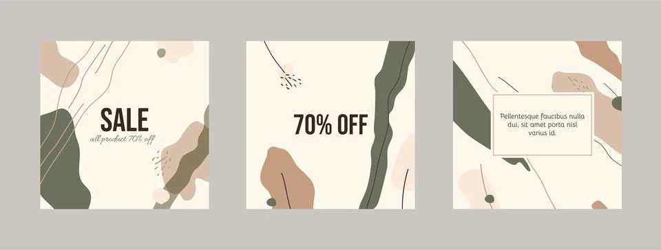 Set of abstract shape backgrounds or patterns. Creative modern graphic design Stock Illustration