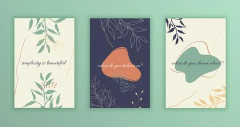 Set of abstract shape backgrounds or patterns. Creative modern graphic design 스톡 일러스트