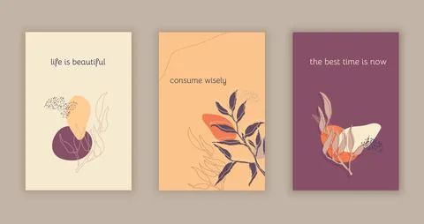 Set of abstract shape backgrounds or patterns. Creative modern graphic design Stock Illustration