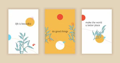 Set of abstract shape backgrounds or patterns. Creative modern graphic design Stock Illustration