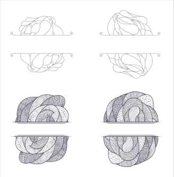 Set with abstract shapes. Stock Illustration