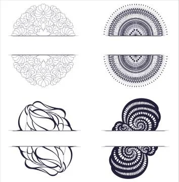 Set with abstract shapes. Stock Illustration