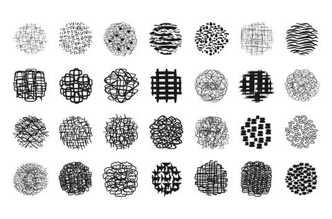 Set of abstract shapes, vector illustration Stock Illustration