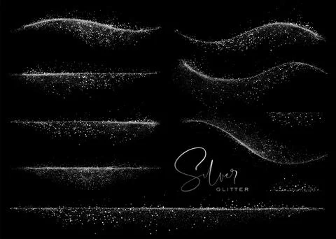 Set of Abstract shiny gold glitter design element. For New Year, Merry Christmas Stockillustratie