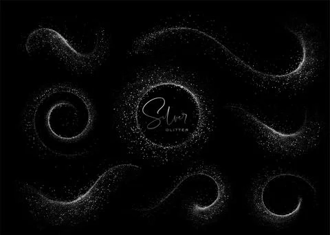Set of Abstract shiny gold glitter design element. For New Year, Merry Christmas Stockillustratie