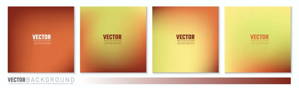 Set of Abstract soft cloud background in pastel colorful gradation style Stock Illustration
