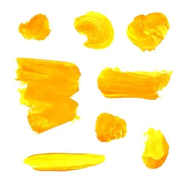 Set with abstract stain isolated on white background. Stock Illustration