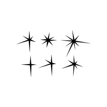 Set of abstract starburst. Vector icon design. Stock Illustration