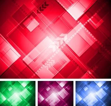 Set of abstract tech backgrounds. Vector eps 10 Set of abstract tech backg... Stock Photos