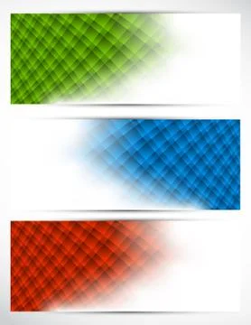 Set of abstract tech banners Illustrazione stock