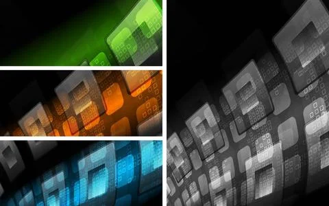 Set of abstract technology design. Eps 10 vector Set of abstract technolog... Stock Photos