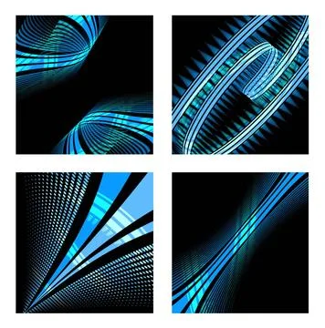 Set of abstract technology wave background Set of abstract technology wave... Stock Photos