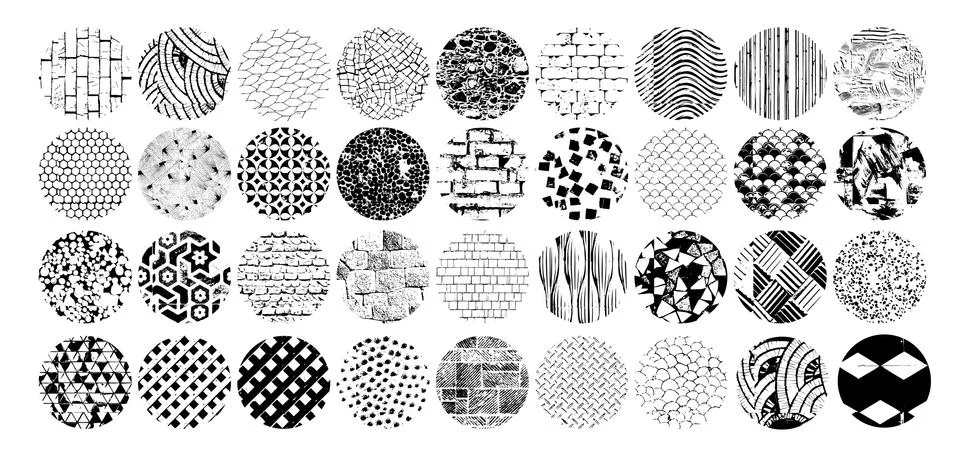 Set of abstract textured highlight element, hand drawn texture for ig stories Stock Illustration