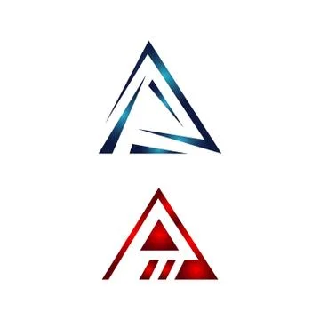 Set of Abstract triangle logo vector icon for Tech Corporate Business company 스톡 일러스트