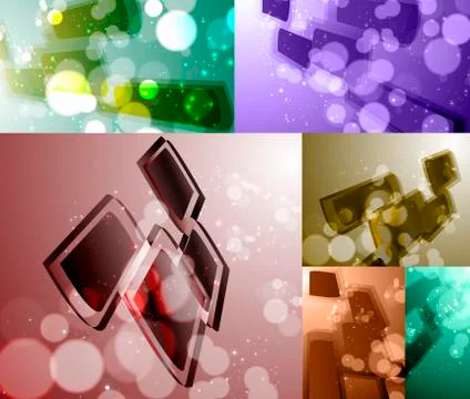 Set for abstract vector background Stock Illustration