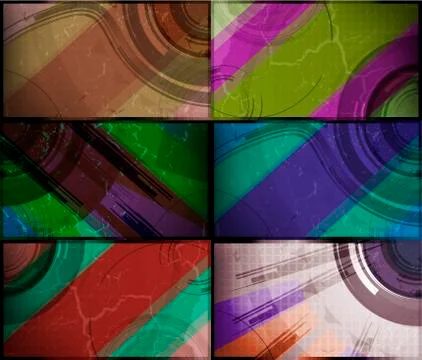 Set for abstract vector background Stock Illustration