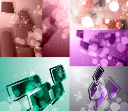 Set for abstract vector background Stock Illustration