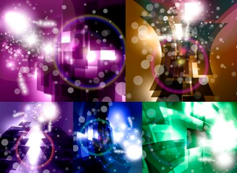 Set for abstract vector background Stock Illustration