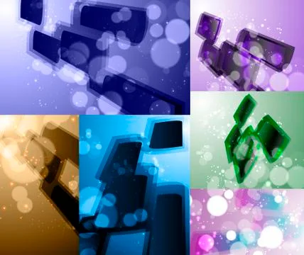 Set for abstract vector background Illustrazione stock