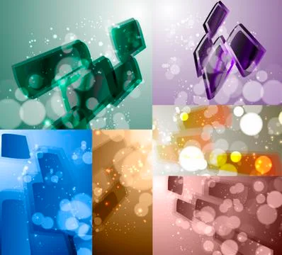 Set for abstract vector background Stock Illustration