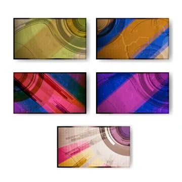 Set for abstract vector background Stock Illustration