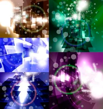 Set for abstract vector background Stock Illustration