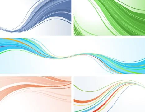 Set of abstract vector backgrounds. Stock Illustration