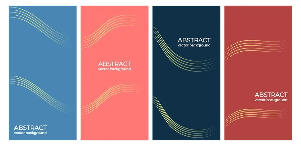Set of abstract vector backgrounds vector illustration concept for graphic .. Illustrazione stock