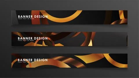 Set abstract vector banner backgrounds with wood color combination circles Stock Illustration