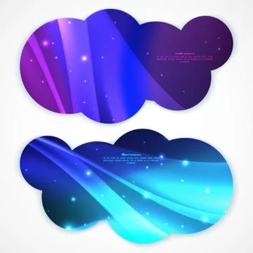 Set of abstract vector banners. Illustrazione stock