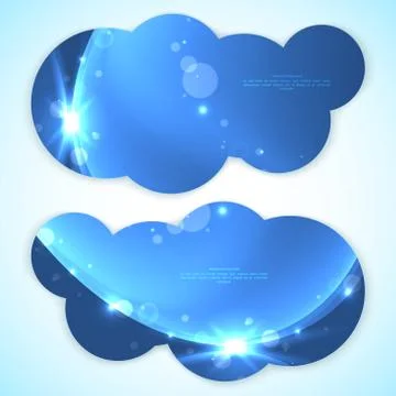 Set of abstract vector banners. Stock Illustration