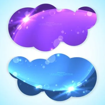 Set of abstract vector banners. Stock Illustration