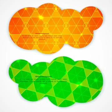 Set of abstract vector banners. Stock Illustration