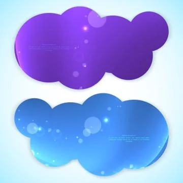 Set of abstract vector banners. Ilustração Stock