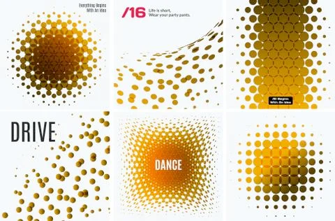 Set of Abstract vector blue design rounds Stock Illustration